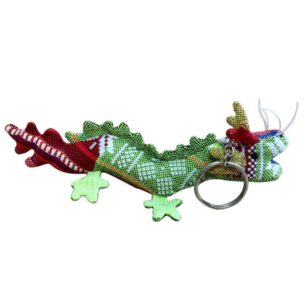 Dragon Keychain Made Of Brocade Fabric