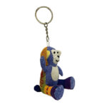 Monkey Keychain Made Of Brocade Fabric