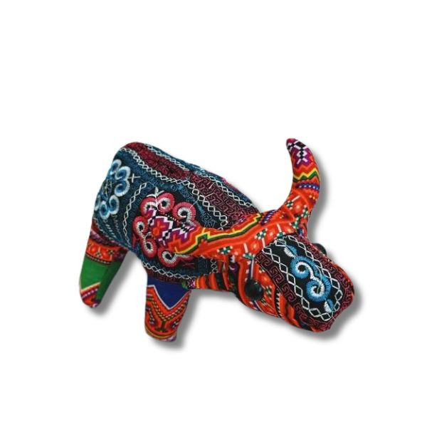 Water Buffalo Made Of Brocade Fabric